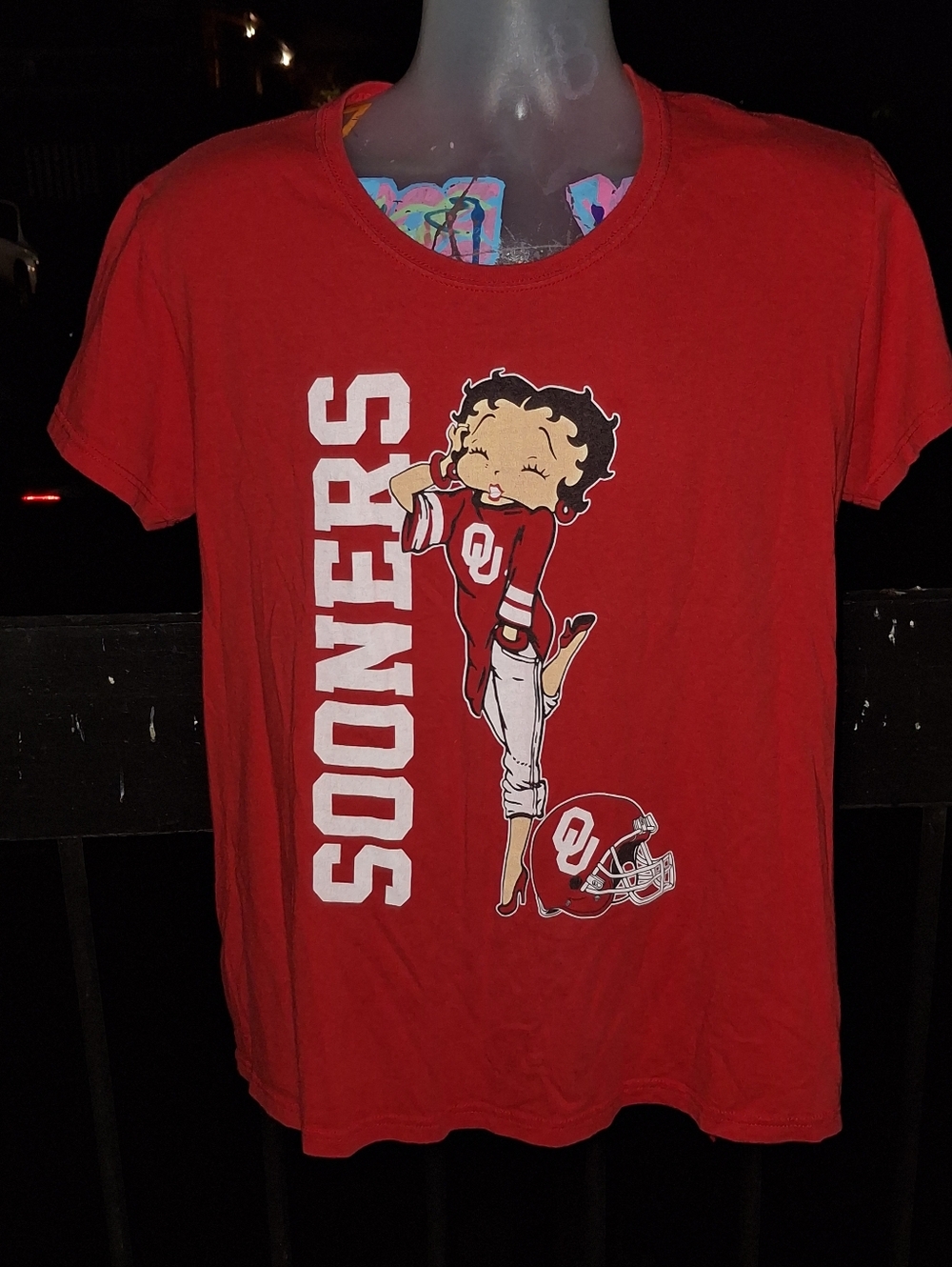 Vintage BETTY BOOP Oklahoma Sooners T Shirt Size M/L